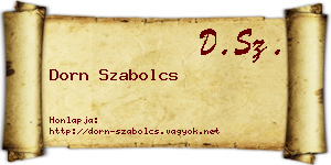 Dorn Szabolcs névjegykártya