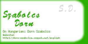 szabolcs dorn business card